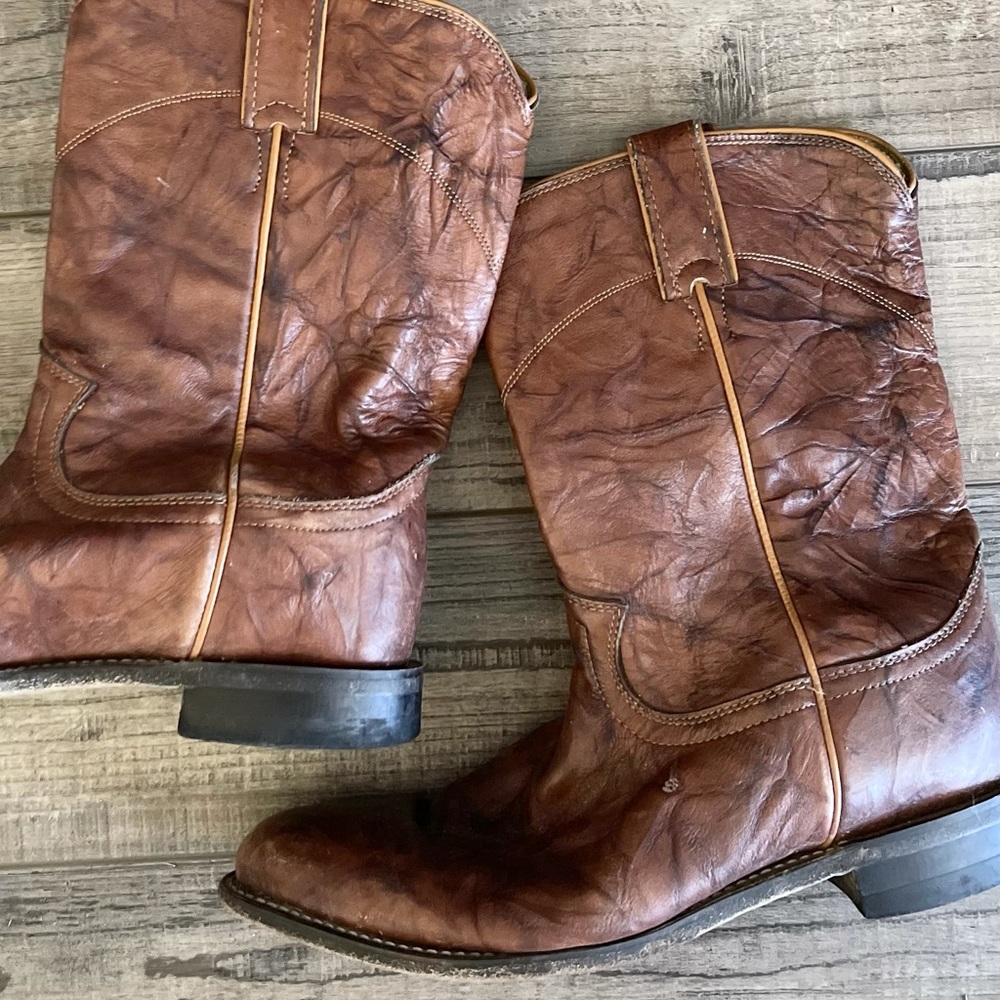 Justin Leather Western Boots - Jackson size 9 🔹